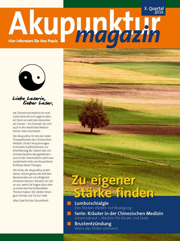 Akupunkturmagazin - Ausgabe 3/2016 - Dres. Anja & Gerrit Kuprat - Rain am Lech